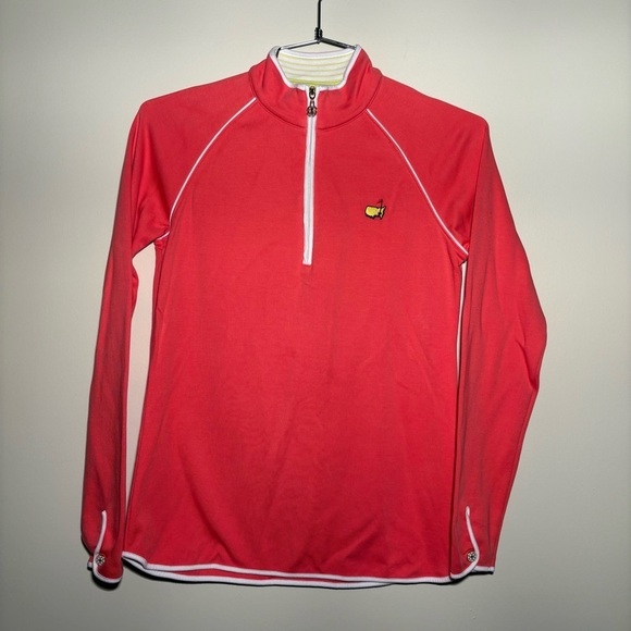Bobby Jones Pima Cotton Solid Quarter-Zip Pullover in Geranium - Picture 1 of 9